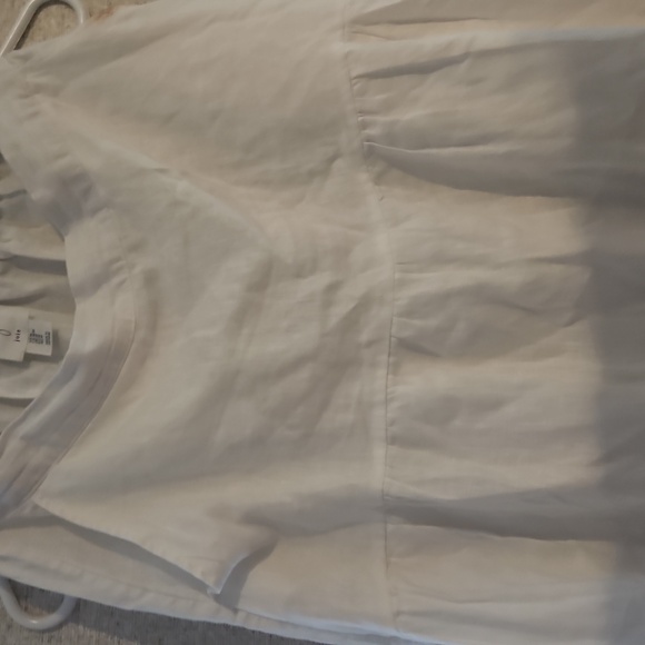 Womens White 100%Linen Prairie Skirt.Size Medium. - Picture 3 of 3